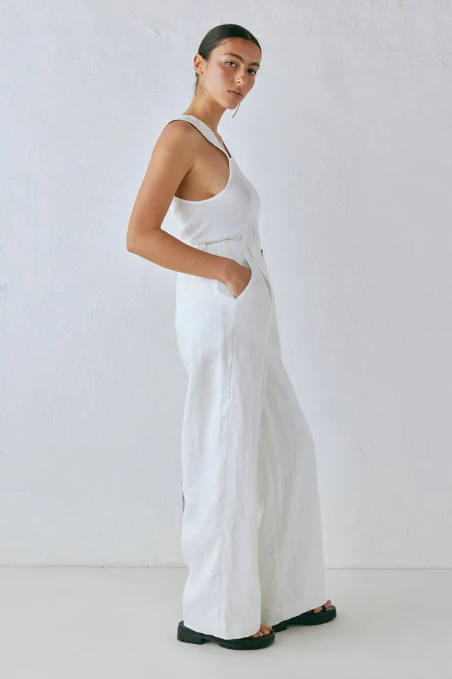 VRG GRL Pants Nahna Linen Pants White 8211 Women