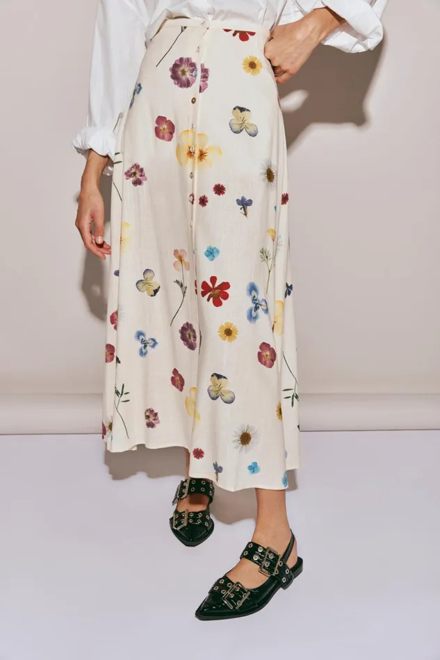 VRG GRL Sets Love Language Midi Skirt Floral 8211 Women VRG GRL Sets Love Language Midi Skirt Floral 8211 Women