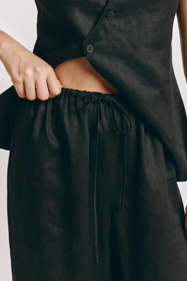 VRG GRL Sets Raya Linen Pants Black 8211 Women