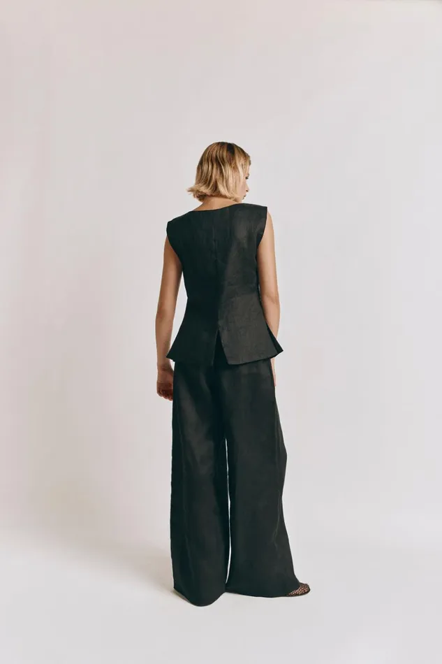 VRG GRL Sets Raya Linen Pants Black 8211 Women