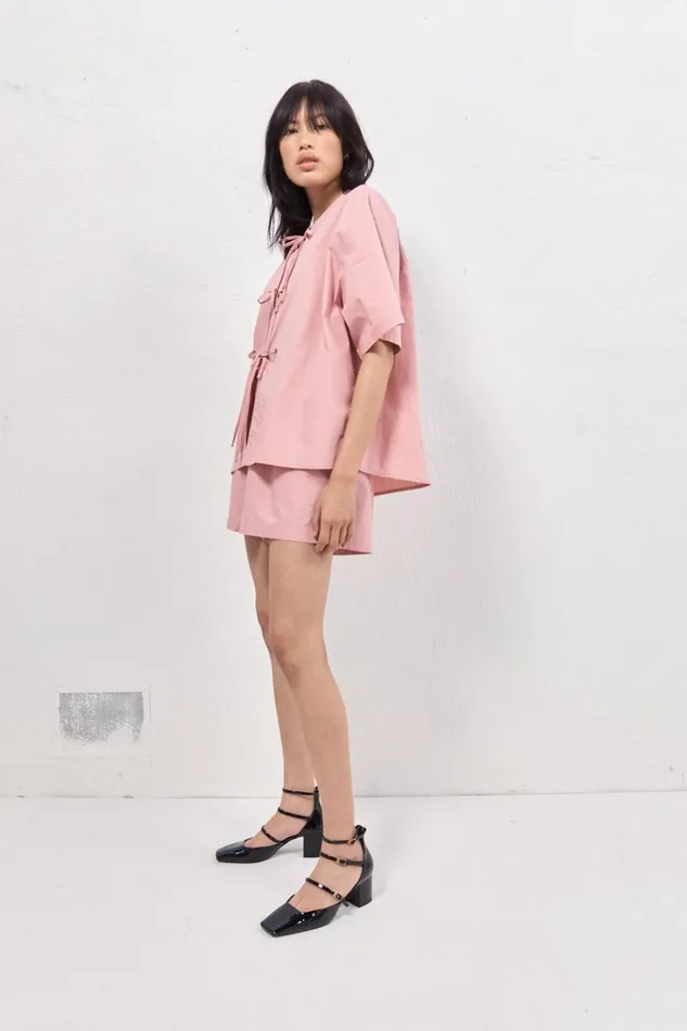 VRG GRL Shirts Naomi Smock Top Rose 8211 Women VRG GRL Shirts Naomi Smock Top Rose 8211 Women