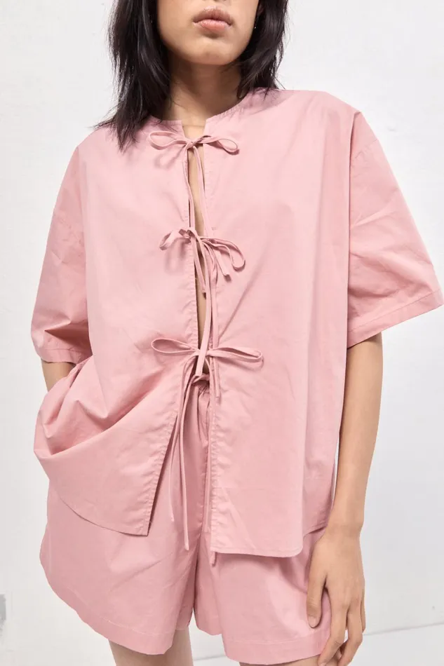 VRG GRL Shirts Naomi Smock Top Rose 8211 Women VRG GRL Shirts Naomi Smock Top Rose 8211 Women