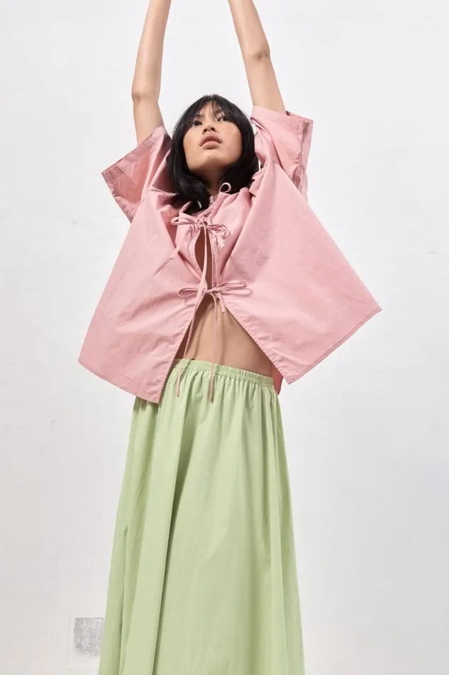 VRG GRL Shirts Naomi Smock Top Rose 8211 Women VRG GRL Shirts Naomi Smock Top Rose 8211 Women