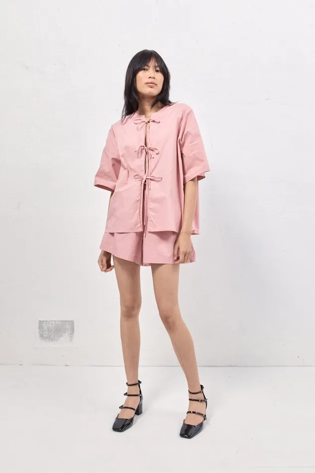 VRG GRL Shirts Naomi Smock Top Rose 8211 Women VRG GRL Shirts Naomi Smock Top Rose 8211 Women