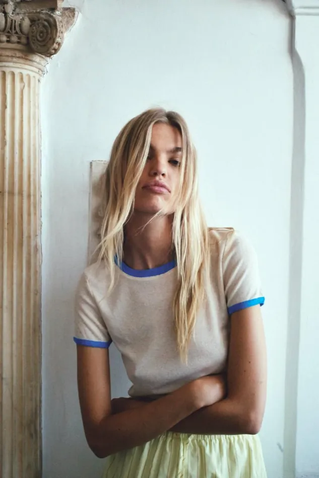 VRG GRL Short Sleeve Lane Tee Oatmeal 8211 Women VRG GRL Short Sleeve Lane Tee Oatmeal 8211 Women