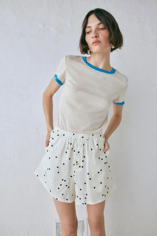 VRG GRL Shorts Eliza Linen Shorts Dot 8211 Women VRG GRL Shorts Eliza Linen Shorts Dot 8211 Women