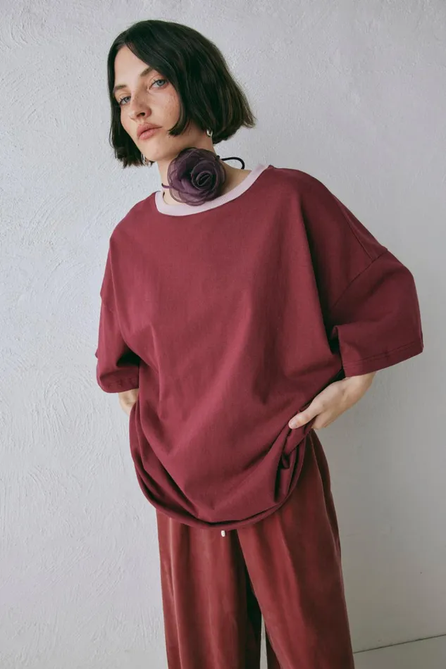 VRG GRL TShirts Willow Tee Wine 8211 Women