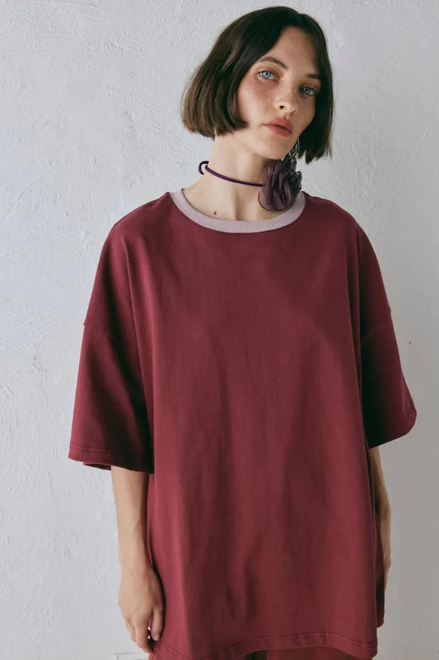 VRG GRL TShirts Willow Tee Wine 8211 Women