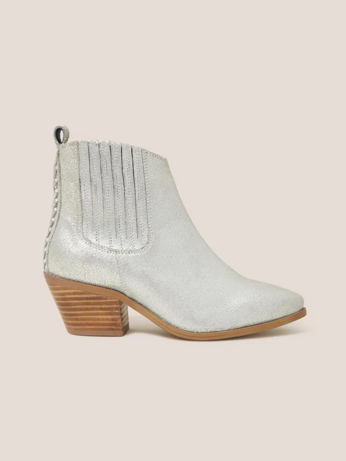 White Stuff BOOTS Cherry Leather Ankle Boot Mixed Metallic 8211 Women White Stuff BOOTS Cherry Leather Ankle Boot Mixed Metallic 8211 Women