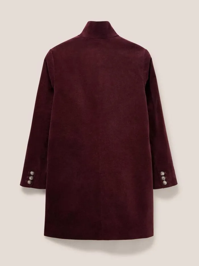 White Stuff COATS and JACKETS Karla Smart Velvet Coat Dk Plum 8211 Women White Stuff COATS and JACKETS Karla Smart Velvet Coat Dk Plum 8211 Women