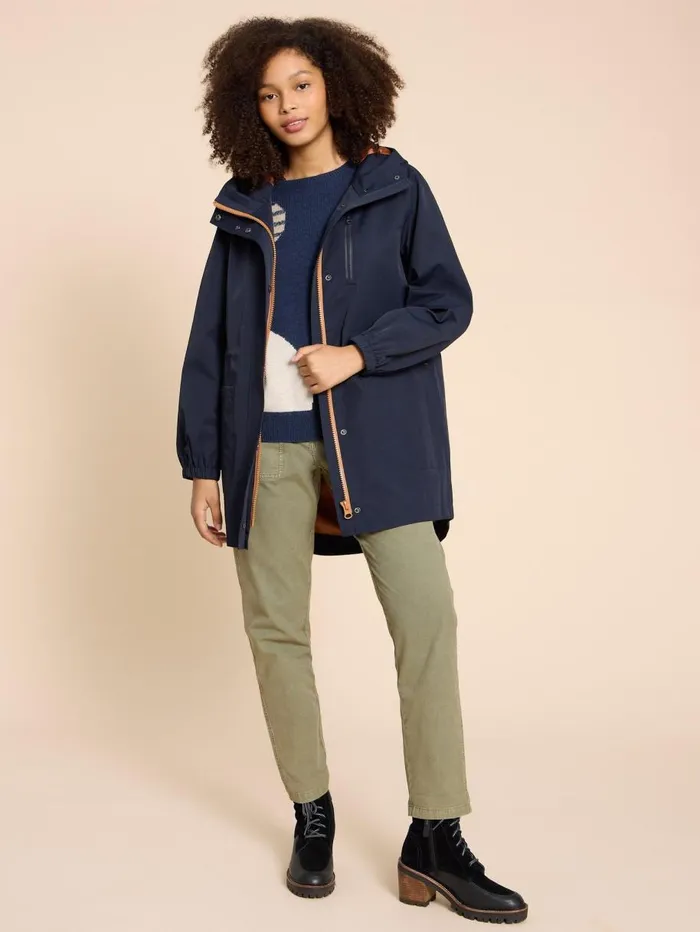 White Stuff COATS and JACKETS Zoe Waterproof Coat Dark Navy 8211 Women White Stuff COATS and JACKETS Zoe Waterproof Coat Dark Navy 8211 Women