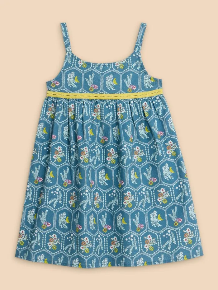 White Stuff DRESSES and SKIRTS Printed Swing Dress Mid Teal 8211 Kids White Stuff DRESSES and SKIRTS Printed Swing Dress Mid Teal 8211 Kids