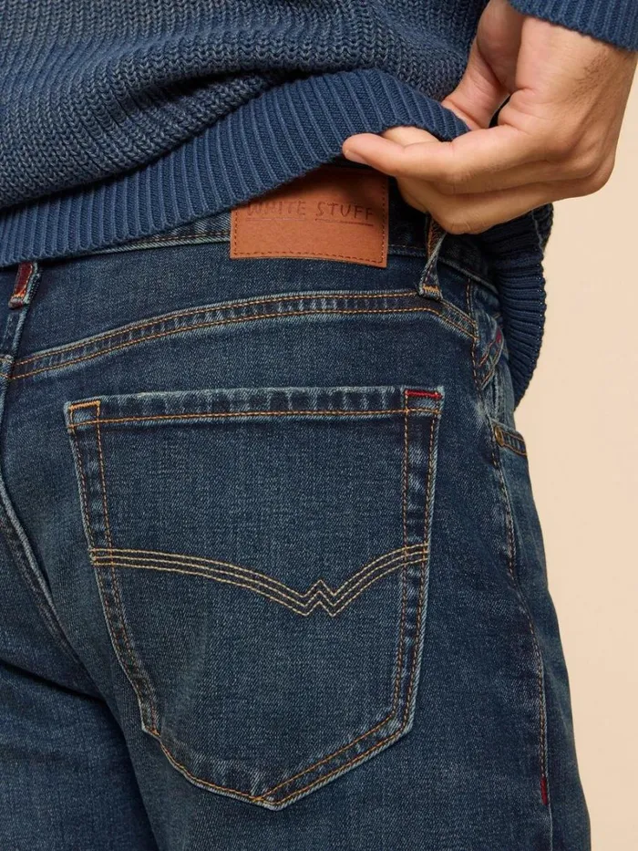 White Stuff JEANS Eastwood Straight Jean Zip Fly Dark Blue 8211 Men