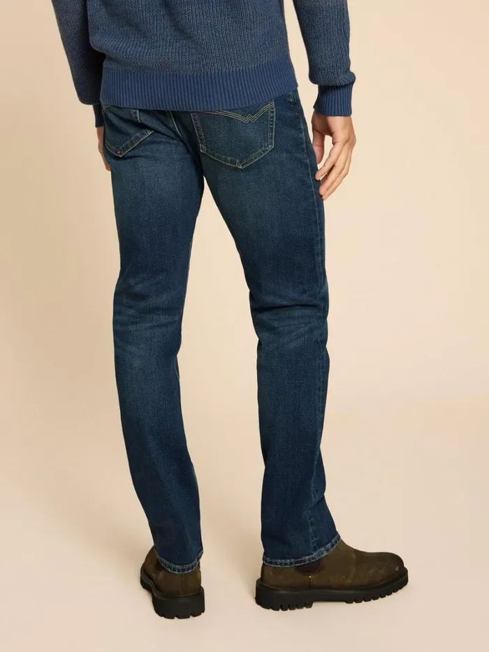 White Stuff JEANS Eastwood Straight Jean Zip Fly Dark Blue 8211 Men