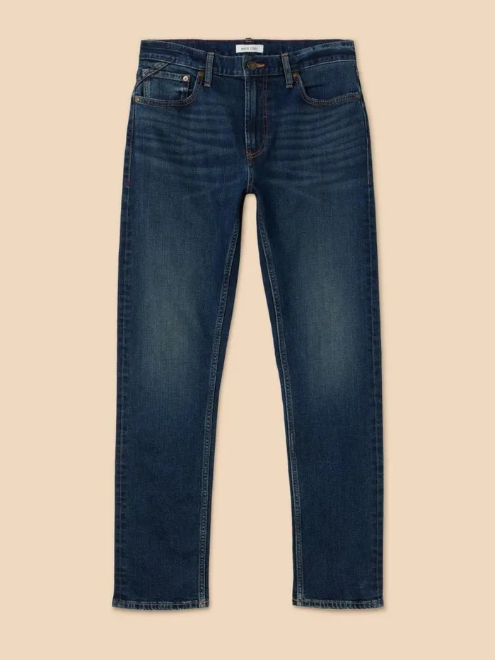 White Stuff JEANS Eastwood Straight Jean Zip Fly Dark Blue 8211 Men