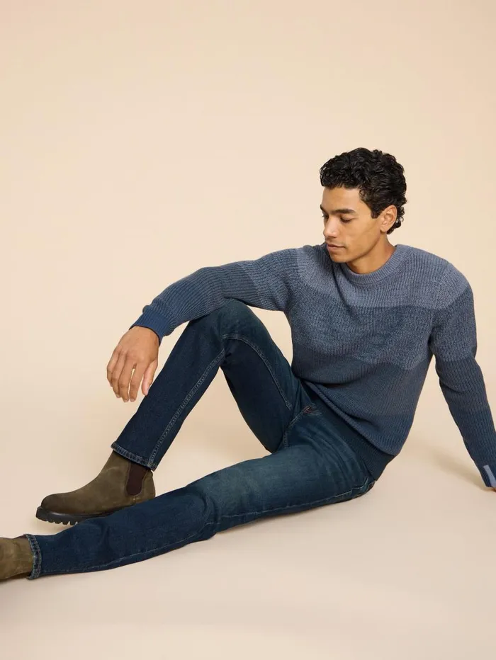 White Stuff JEANS Eastwood Straight Jean Zip Fly Dark Blue 8211 Men
