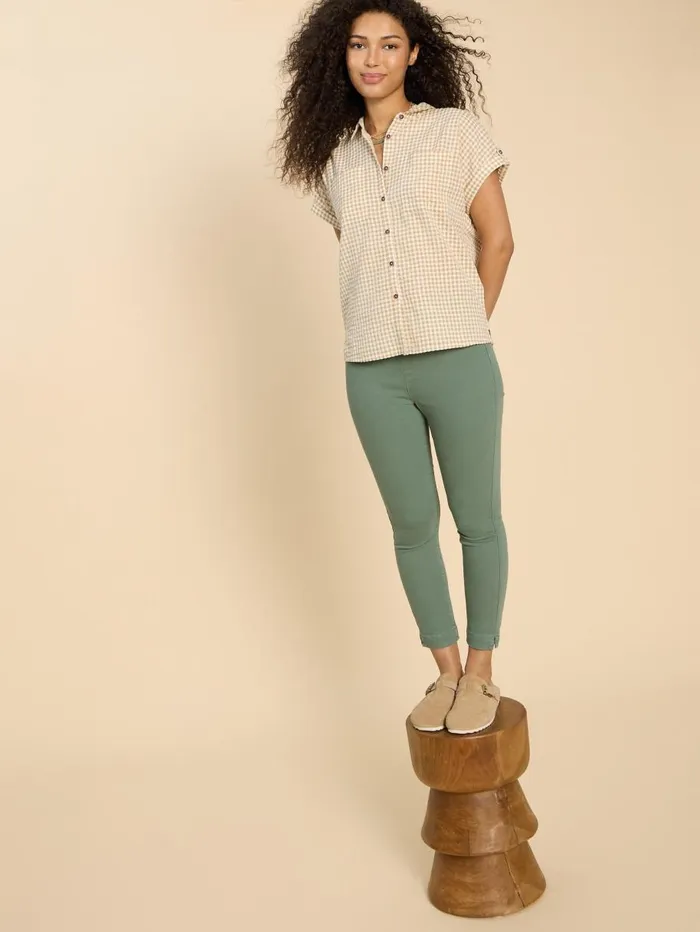 White Stuff JEANS Janey Cotton Cropped Jegging Mid Green 8211 Women White Stuff JEANS Janey Cotton Cropped Jegging Mid Green 8211 Women