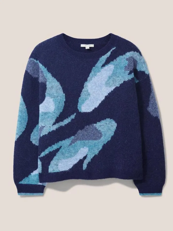 White Stuff KNITWEAR ABSTRACT KOI JUMPER Navy Multi 8211 Women White Stuff KNITWEAR ABSTRACT KOI JUMPER Navy Multi 8211 Women