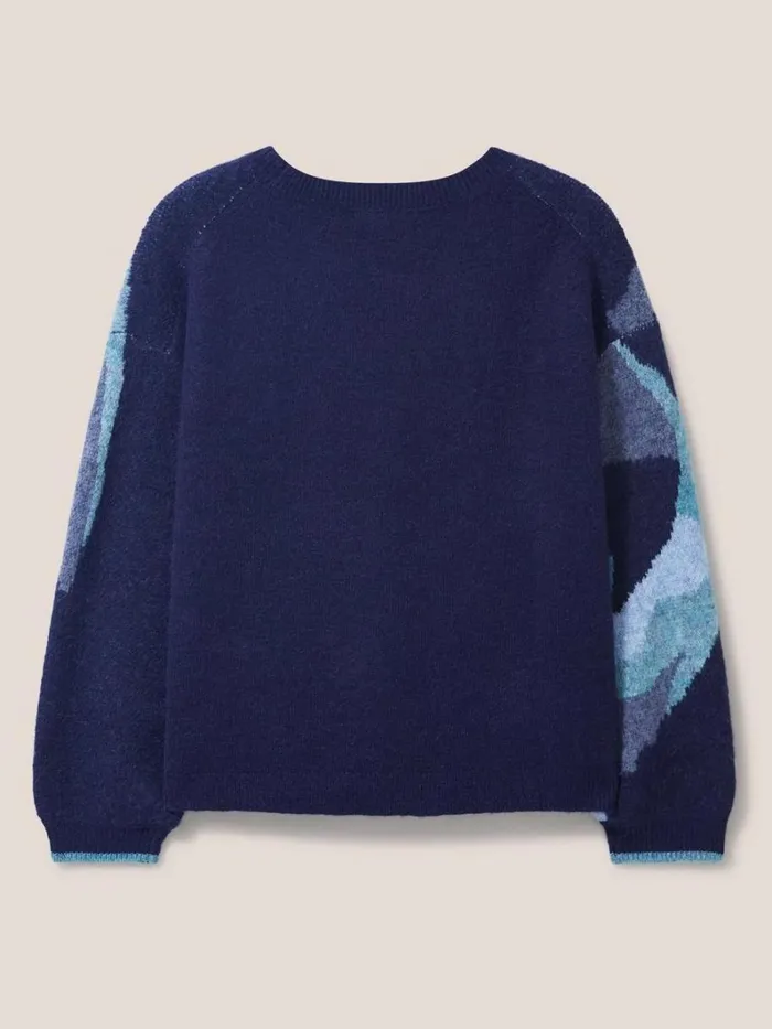 White Stuff KNITWEAR ABSTRACT KOI JUMPER Navy Multi 8211 Women White Stuff KNITWEAR ABSTRACT KOI JUMPER Navy Multi 8211 Women
