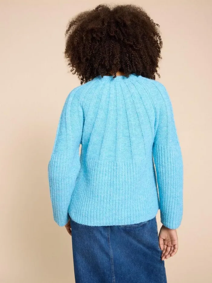 White Stuff KNITWEAR CLOVER JUMPER Mid Blue 8211 Women White Stuff KNITWEAR CLOVER JUMPER Mid Blue 8211 Women