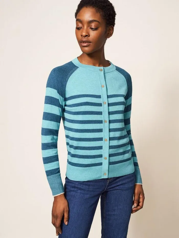 White Stuff KNITWEAR LULU CARDI Blue Multi 8211 Women White Stuff KNITWEAR LULU CARDI Blue Multi 8211 Women