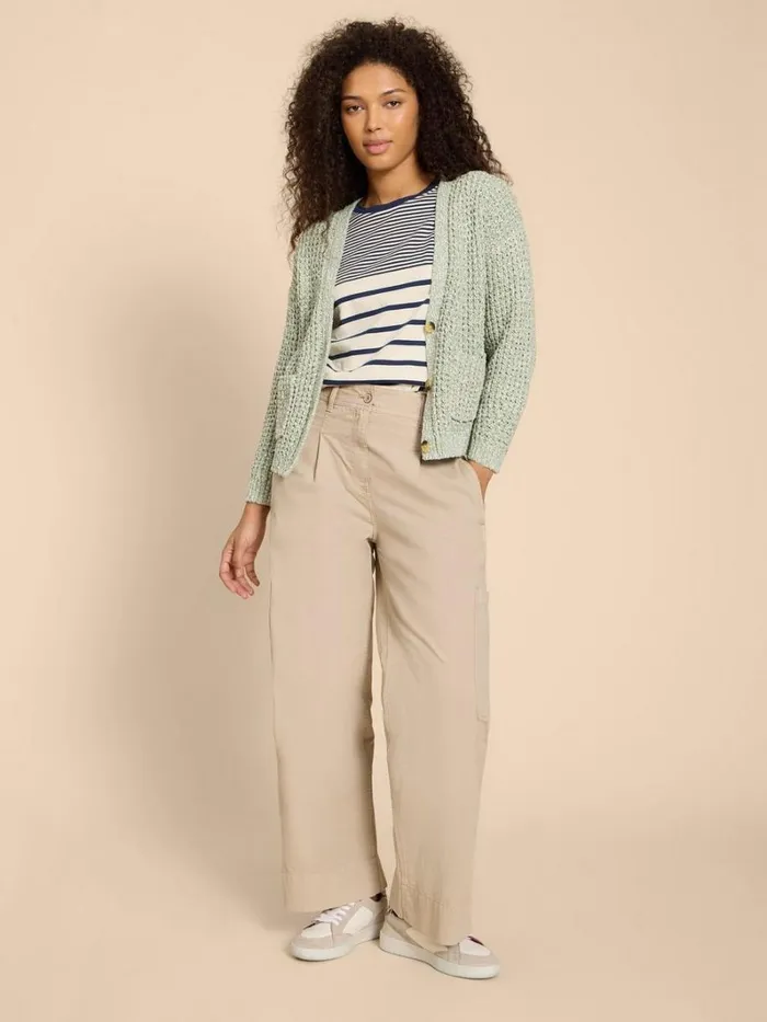 White Stuff KNITWEAR SESSI CARDI Dusty Green 8211 Women White Stuff KNITWEAR SESSI CARDI Dusty Green 8211 Women