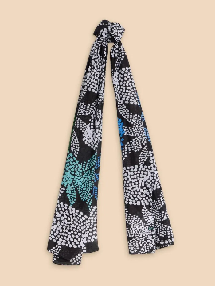 White Stuff SCARVES Organic Cotton Versatile Scarf Black Multi 8211 Women White Stuff SCARVES Organic Cotton Versatile Scarf Black Multi 8211 Women