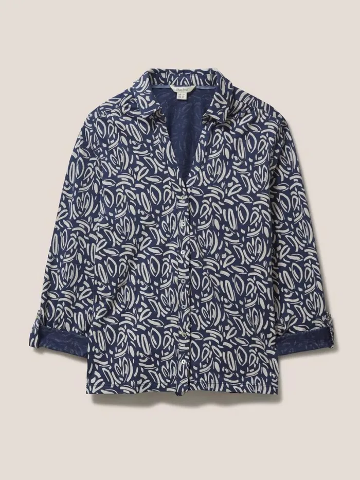 White Stuff SHIRTS and BLOUSES Annie Print Jersey Shirt Navy Print 8211 Women White Stuff SHIRTS and BLOUSES Annie Print Jersey Shirt Navy Print 8211 Women