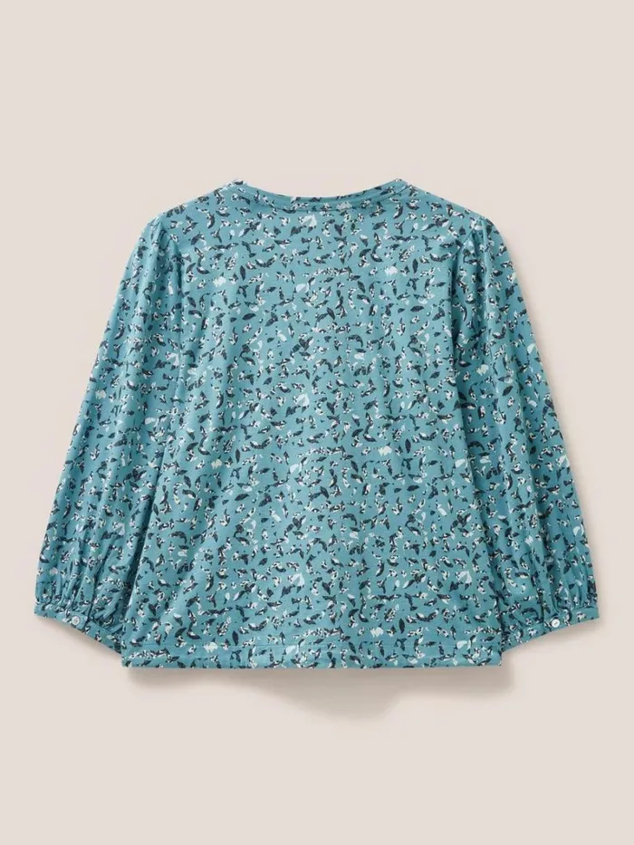 White Stuff SHIRTS and BLOUSES BENNIE TIE HEM SHIRT Teal Print 8211 Women White Stuff SHIRTS and BLOUSES BENNIE TIE HEM SHIRT Teal Print 8211 Women