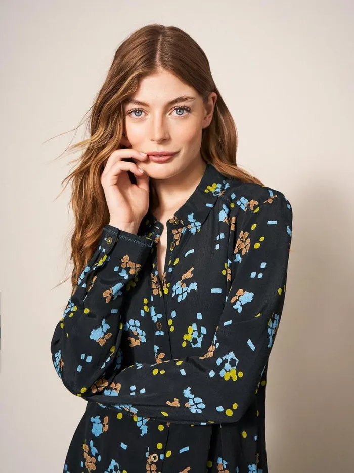 White Stuff SHIRTS and BLOUSES Danika Tunic Black Multi 8211 Women