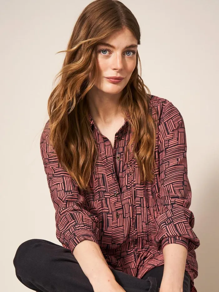 White Stuff SHIRTS and BLOUSES Georgie Shirt Tunic Navy Multi 8211 Women White Stuff SHIRTS and BLOUSES Georgie Shirt Tunic Navy Multi 8211 Women