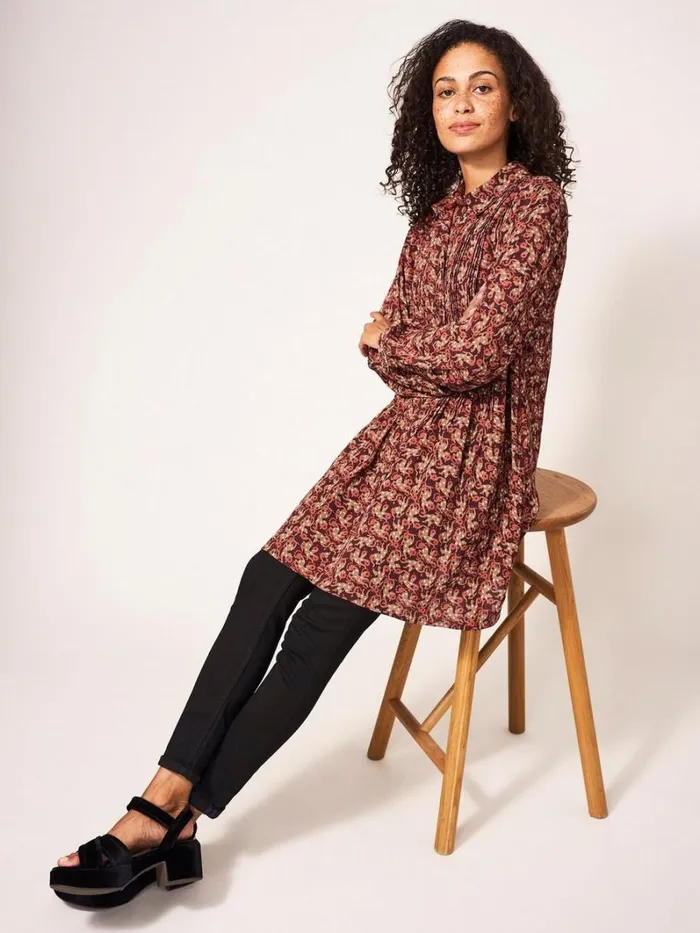 White Stuff SHIRTS and BLOUSES Georgie Tunic Plum Multi 8211 Women