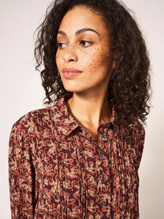 White Stuff SHIRTS and BLOUSES Georgie Tunic Plum Multi 8211 Women White Stuff SHIRTS and BLOUSES Georgie Tunic Plum Multi 8211 Women