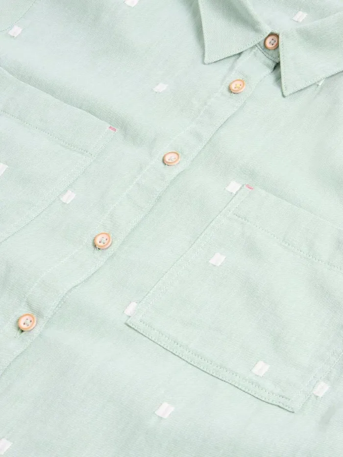 White Stuff SHIRTS and BLOUSES Sophie Organic Cotton Shirt Mid Green 8211 Women White Stuff SHIRTS and BLOUSES Sophie Organic Cotton Shirt Mid Green 8211 Women