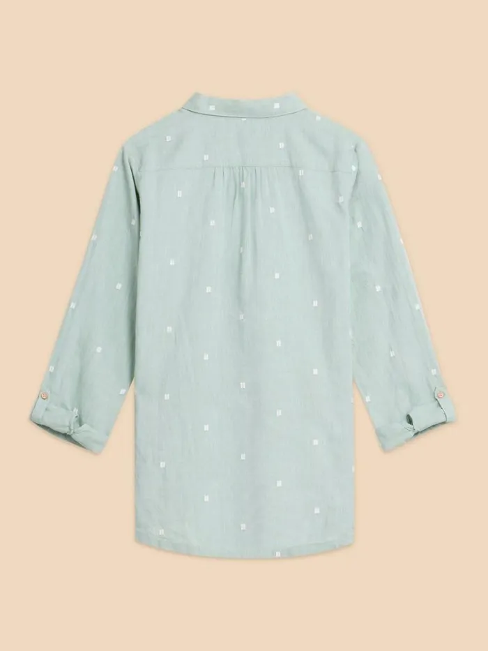 White Stuff SHIRTS and BLOUSES Sophie Organic Cotton Shirt Mid Green 8211 Women White Stuff SHIRTS and BLOUSES Sophie Organic Cotton Shirt Mid Green 8211 Women