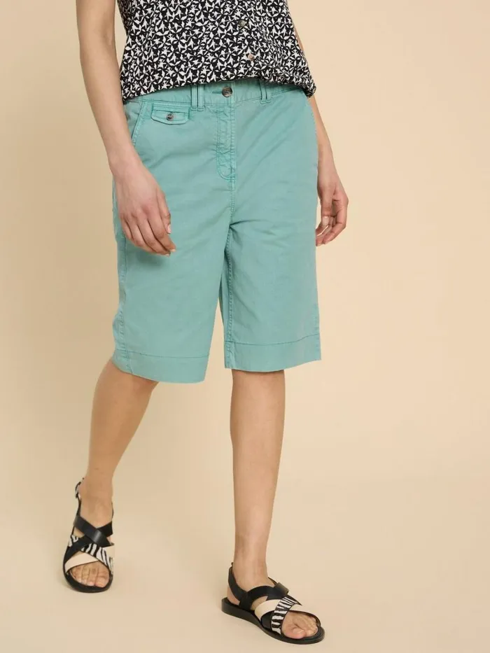 White Stuff SHORTS Hayley Organic Cotton Shorts Mid Teal 8211 Women White Stuff SHORTS Hayley Organic Cotton Shorts Mid Teal 8211 Women