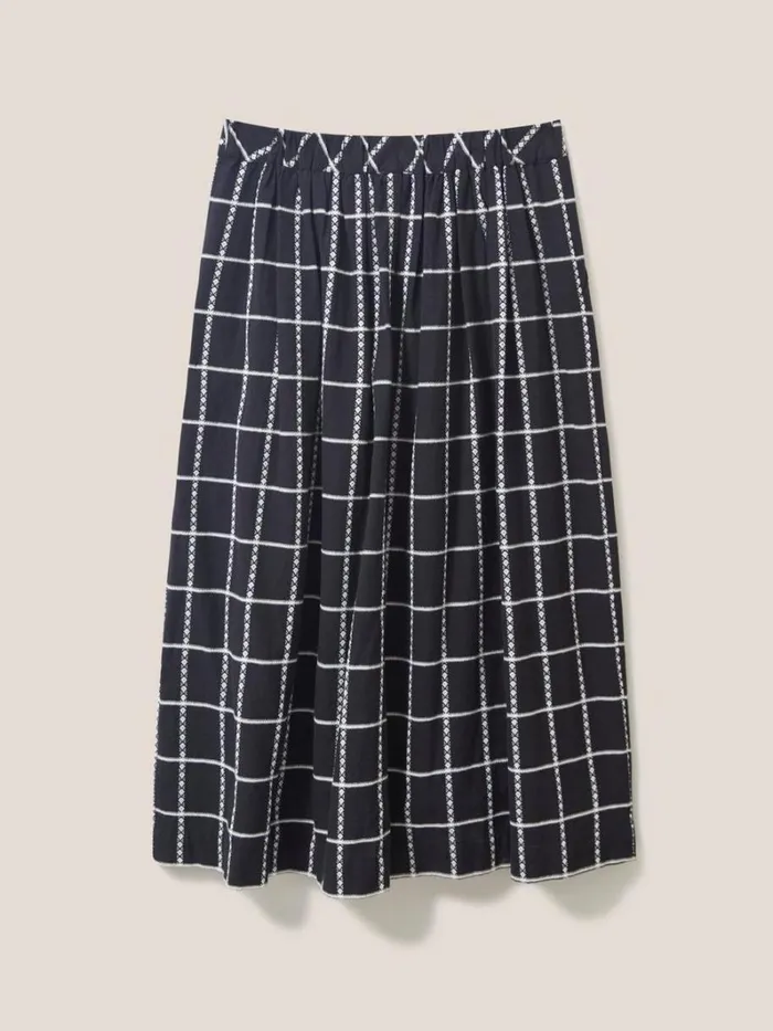 White Stuff SKIRTS Anya Check Midi Skirt Black Multi 8211 Women White Stuff SKIRTS Anya Check Midi Skirt Black Multi 8211 Women