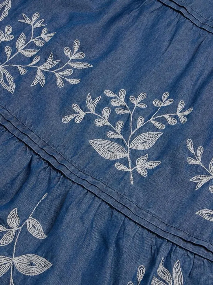 White Stuff SKIRTS Isla Embroidered Denim Skirt Light Denim 8211 Women White Stuff SKIRTS Isla Embroidered Denim Skirt Light Denim 8211 Women