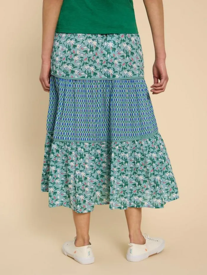 White Stuff SKIRTS Mabel Mixed Print Skirt Teal Print 8211 Women White Stuff SKIRTS Mabel Mixed Print Skirt Teal Print 8211 Women