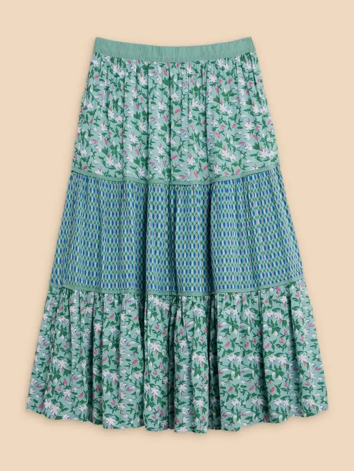 White Stuff SKIRTS Mabel Mixed Print Skirt Teal Print 8211 Women White Stuff SKIRTS Mabel Mixed Print Skirt Teal Print 8211 Women