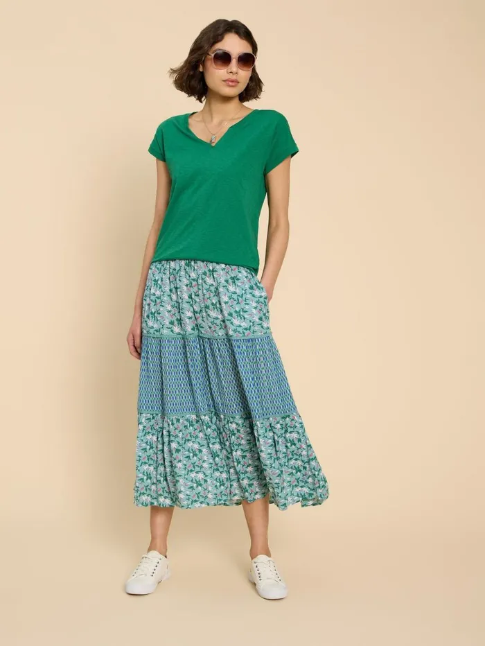 White Stuff SKIRTS Mabel Mixed Print Skirt Teal Print 8211 Women White Stuff SKIRTS Mabel Mixed Print Skirt Teal Print 8211 Women
