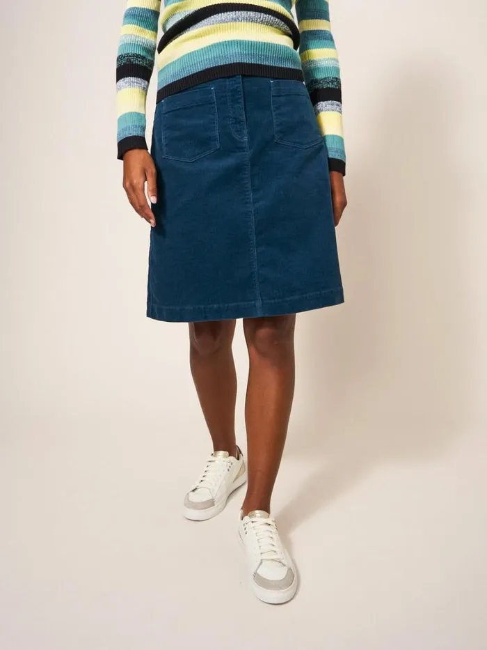 White Stuff SKIRTS Melody Organic Cord Skirt Dk Teal 8211 Women White Stuff SKIRTS Melody Organic Cord Skirt Dk Teal 8211 Women