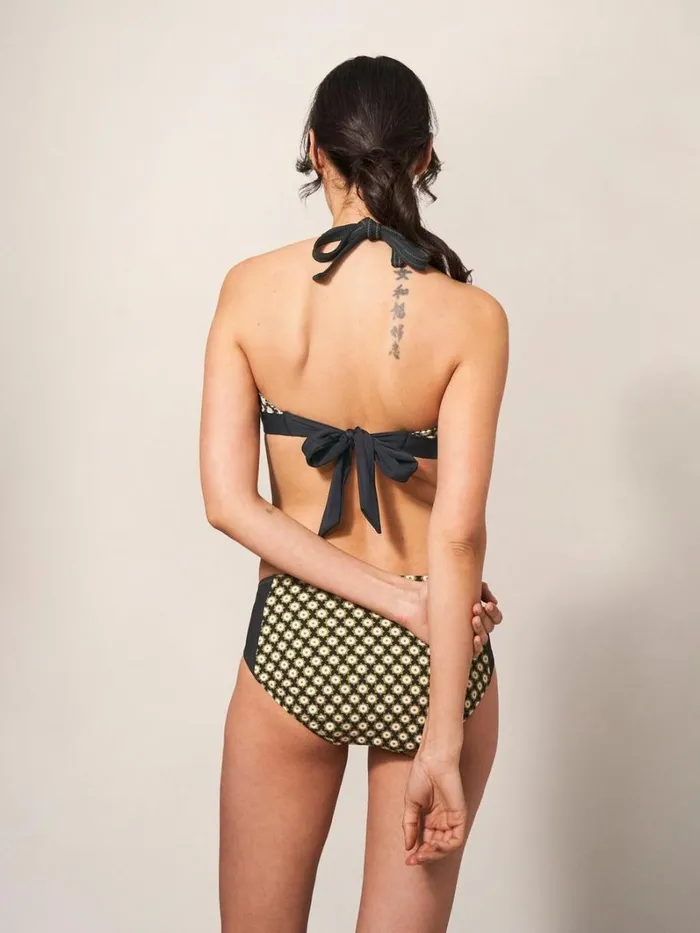 White Stuff SWIMWEAR Sunshine Reversible Bikini Top Black Multi 8211 Women