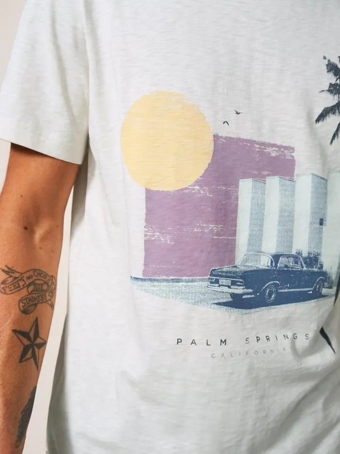 White Stuff TSHIRTS Palm Springs Graphic Tee Natural White 8211 Men
