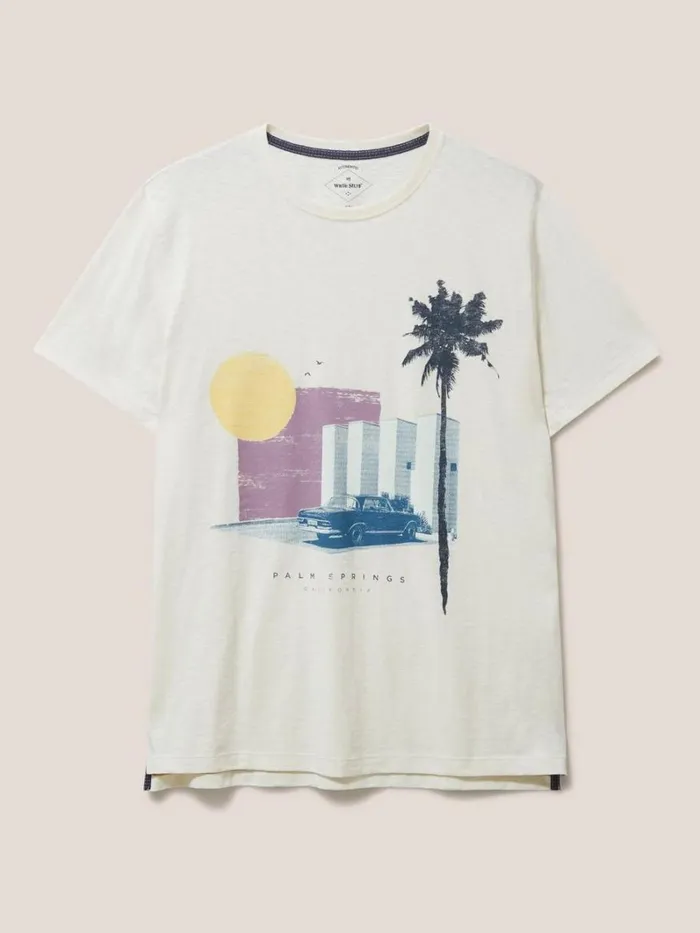White Stuff TSHIRTS Palm Springs Graphic Tee Natural White 8211 Men