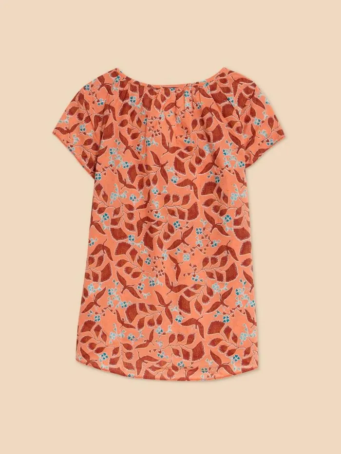 White Stuff TOPS and TEES Keri Cotton Organic Top Pink Multi 8211 Women White Stuff TOPS and TEES Keri Cotton Organic Top Pink Multi 8211 Women