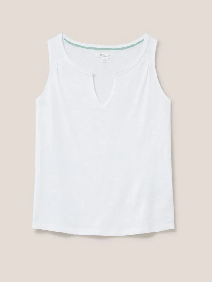 White Stuff TOPS and TEES Laila Notch Neck Vest Brilliant White 8211 Women White Stuff TOPS and TEES Laila Notch Neck Vest Brilliant White 8211 Women