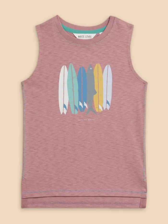 White Stuff TOPS Scaling Waves Graphic Vest Dusty Purple 8211 Kids White Stuff TOPS Scaling Waves Graphic Vest Dusty Purple 8211 Kids