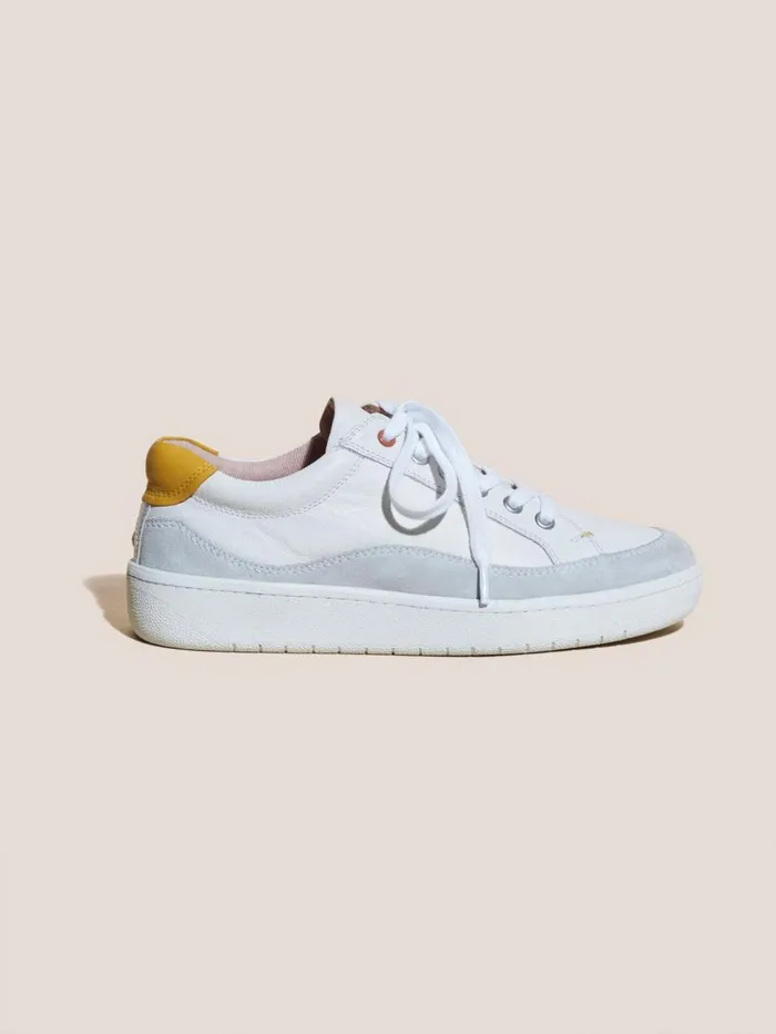 White Stuff TRAINERS Tula Leather Lace Up Trainer White Multi 8211 Women White Stuff TRAINERS Tula Leather Lace Up Trainer White Multi 8211 Women