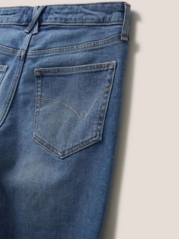 White Stuff TROUSERS Brooke Straight Crop Jean Light Denim 8211 Women